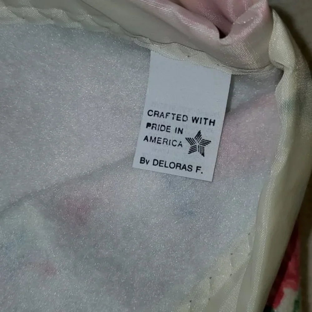 Vintage Colorful Floral Twin with Satin‎ Trim Blanket